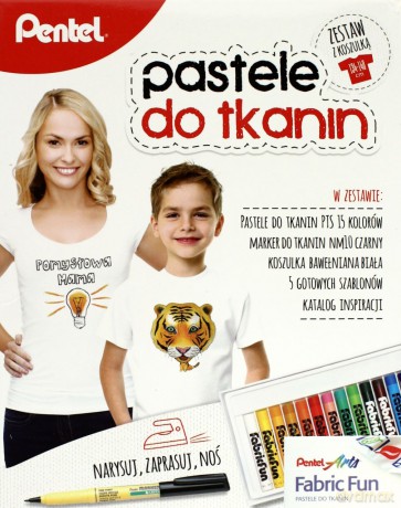 Kredki pastele do tkanin z koszulką [SZKOŁA]