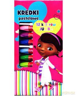 Kredki pastelowe Jumbo 12 kolorów Klinika pluszaków [SZKOŁA]