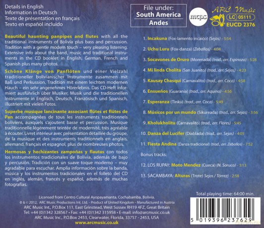 Sacambaya De Bolivia: Soul of the Andes [CD]