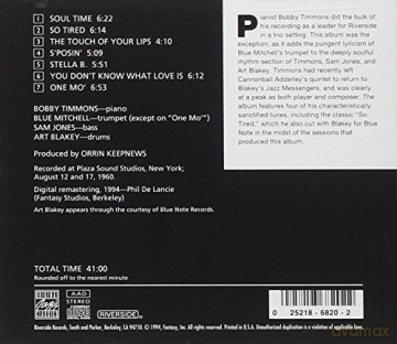 Bobby Timmons: Soul Time [CD]
