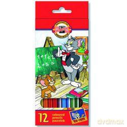 Kredki szkolne Tom&Jerry 12 kolorów [SZKOŁA]