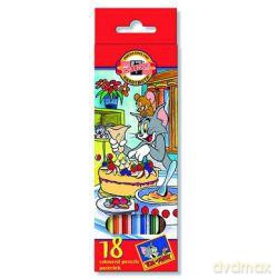 Kredki szkolne Tom&Jerry 18 kolorów [SZKOŁA]