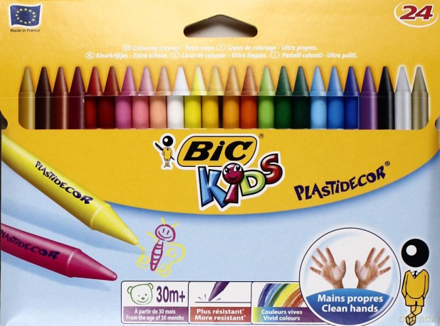 Kredki świecowe 24 kolory Plastidecor [SZKOŁA]