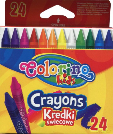 Kredki świecowe 24 sztuki [SZKOŁA]