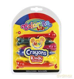 Kredki świecowe 6 kolorów Crayons [SZKOŁA]