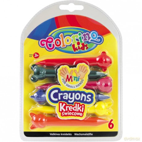 Kredki świecowe 6 kolorów Crayons [SZKOŁA]