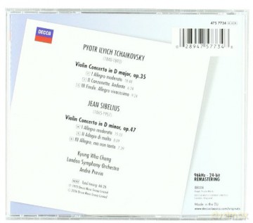 Kyung Wha Chung: Tchaikovsky/sibelius: Violin Concertos [CD]