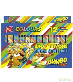 Kredki świecowe Jumbo 12 kolorów [SZKOŁA]