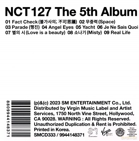 Nct 127: The 5th Album 'Fact Check' [CD]