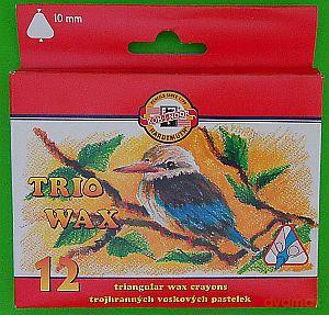 Kredki Trio Wax 12 kolorów [SZKOŁA]
