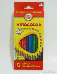 Kredki trójboczne 12 kolorów Triocolor [SZKOŁA]
