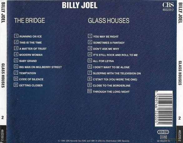 Billy Joel: The Bridge + Glass Houses [2CD]