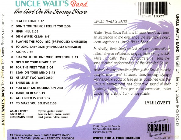 Uncle Walt's Band: The Girl On The Sunny Shore [CD]