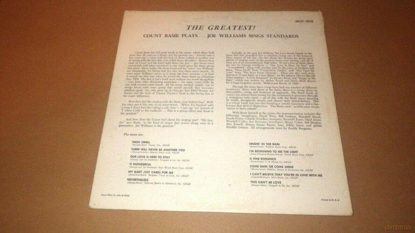Basie and Williams: The Greatest [CD]