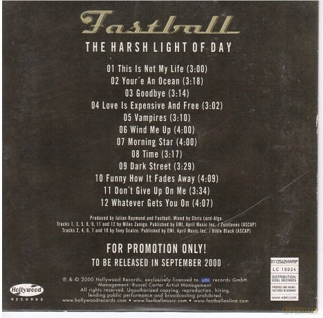 Fastball: The Harsh Light of Day [CD]