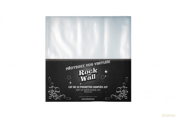 Music Protection: 50 X Pe 12 Inch Crystal Clear Outer Sleeve - 80 Micron - Rock On Wall [50xWinyl]