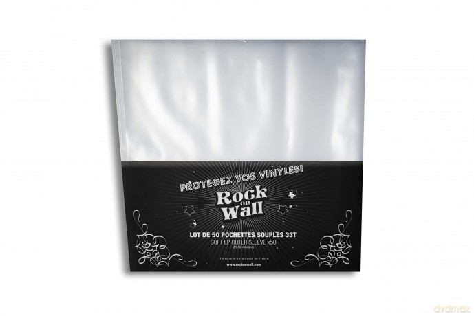 Music Protection: 50 X Pe 12 Inch Crystal Clear Outer Sleeve - 80 Micron - Rock On Wall [50xWinyl]