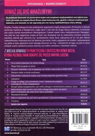 Cd Mp3 Z Wielką Odwagą Jak Odwaga Bycia Wrażliwym Zmienia To Jak Żyjemy I Kochamy - Brene Brown [AUDIOBOOK]