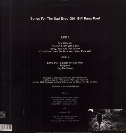 Biff Bang Pow-Songs For The Sad Eye Girl [Winyl]