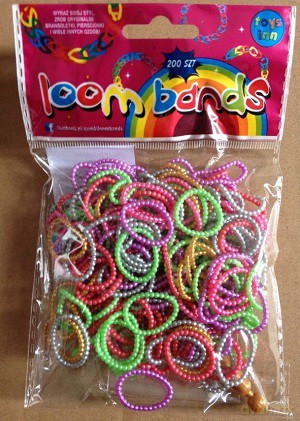 Gumki Loom Bands 200 Szt Kolory Metaliczne [ZABAWKA]