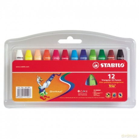 Kredki Pastele Olejowe Stabilo 12szt [KSIĄŻKA]