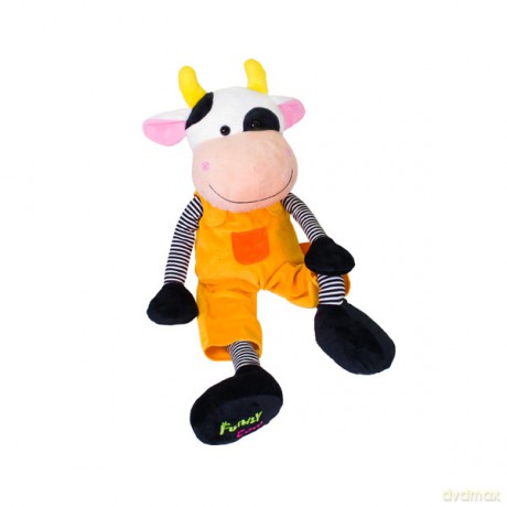 Maskotka Krówka Funny Pomarańczowa 27 cm [ZABAWKA]