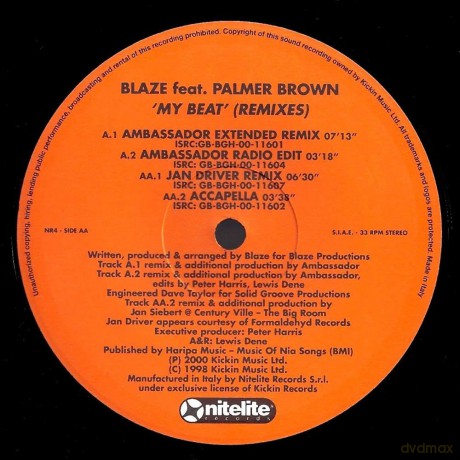 Blaze Feat. Palmer Brown: My Beat [Winyl]