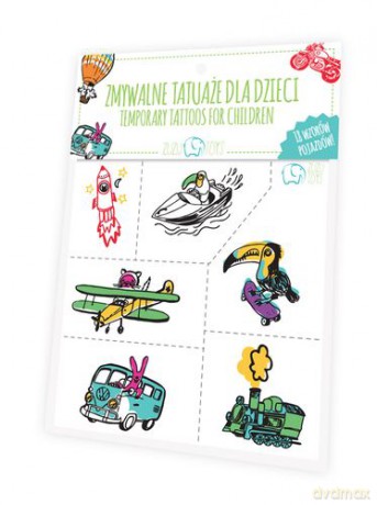 Pojazdy Zmywalne Tatuaże Dla Dzieci [ZABAWKA]