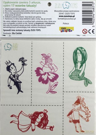 Postaci Z Bajek Zmywalne Tatuaże Dla Dzieci [ZABAWKA]