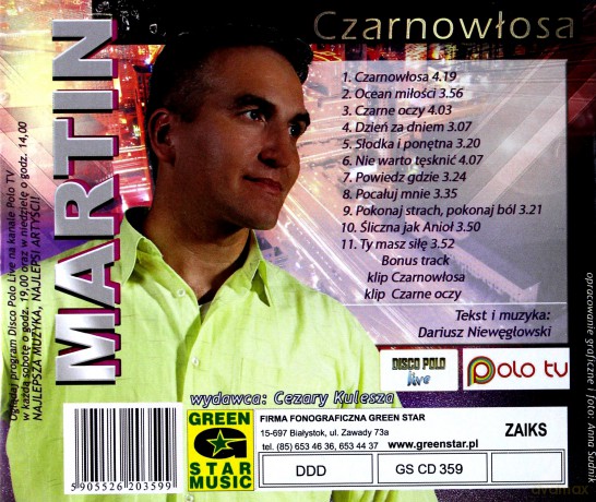 Martin: Czarnowłosa [CD]