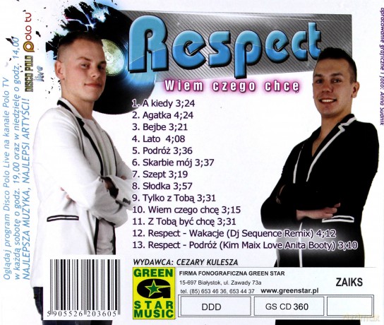 Respect: Wiem Czego Chcę [CD]