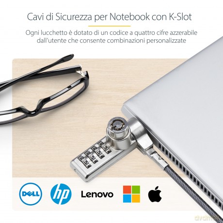 10 Cavi Di Sicurezza Notebook