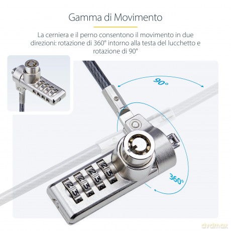 10 Cavi Di Sicurezza Notebook