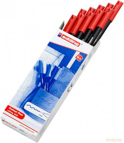 10 Edding 1200 Filzstifte Rot