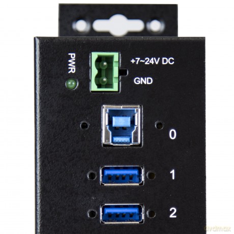 10 Port Usb 3.0 Hub - Industrial - Esd And Surge Protection - Din Rail Or Surface Mountable - Metal - Powered Usb Hub
