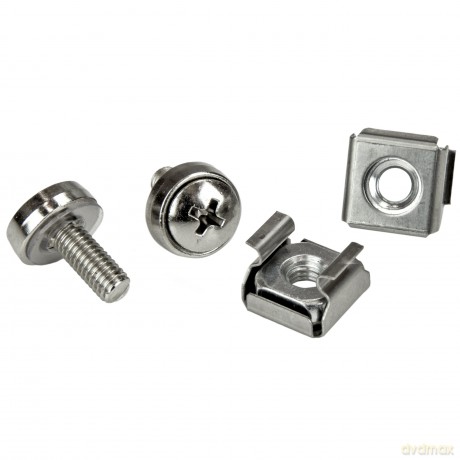 100 Pkg M5 Mounting Screws And Cage Nuts For Server Rack Cabinet