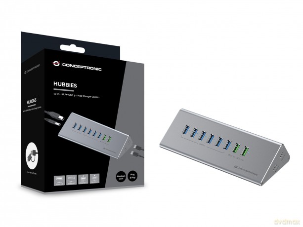 10-In-1 60w Usb 3.0 Hub Charger