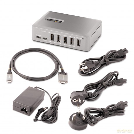 10-Port Usb-C Hub Self-Powered 10gbps