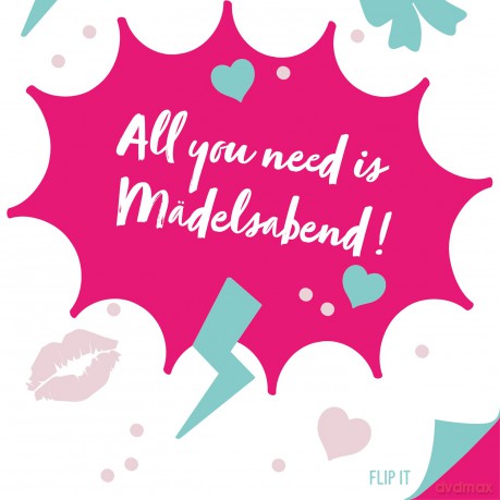 12 Flip Napkins "Madelsabend" 33x33cm, Double-S