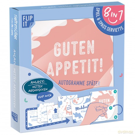 12 Flip Napkins "Nettes Abendessen" 33x33cm, Do