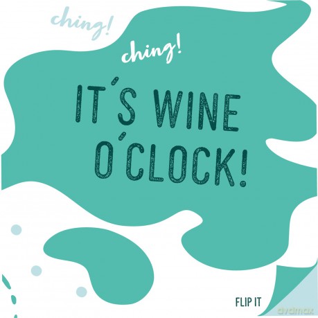 12 Flip Napkins "Weinabend" 33x33cm, Double-Sid