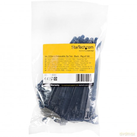 12cm Reusable Cable Ties Nylon 100 Pack
