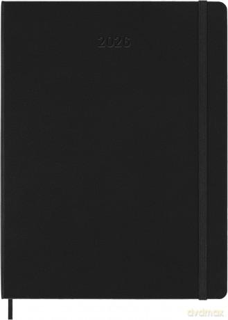 12m Wkly Ntbk Xl Blk Hard