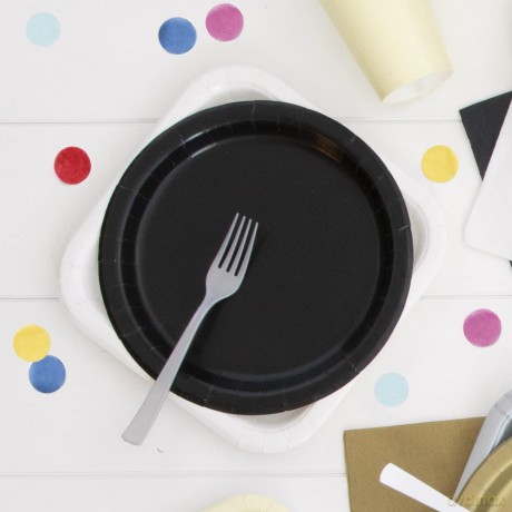 14 Bright White 9in Square Plt Sup Qs. Piatto Carta Quadrato 23 Cm Bianco