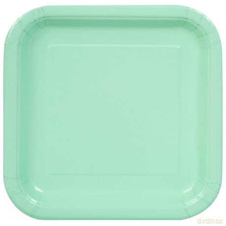 14 Mint 9in Sq Plt Sup. Piatto Carta 23 Cm Verde Menta