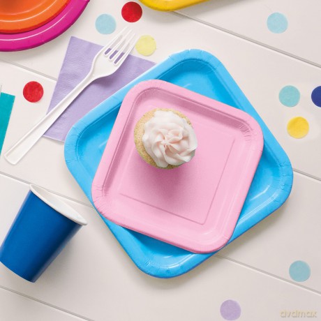 14 Pwdr Blu 9in Sq Plt Sup. Piatto Carta Quadrato 23 Cm Azzurro