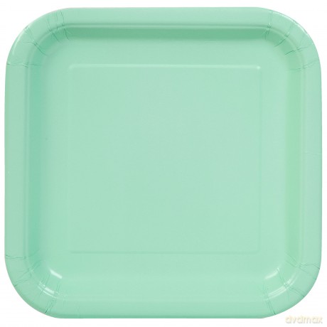 16 Mint 7in Sq Plt Sup. Piatto Carta 18 Cm Verde Menta