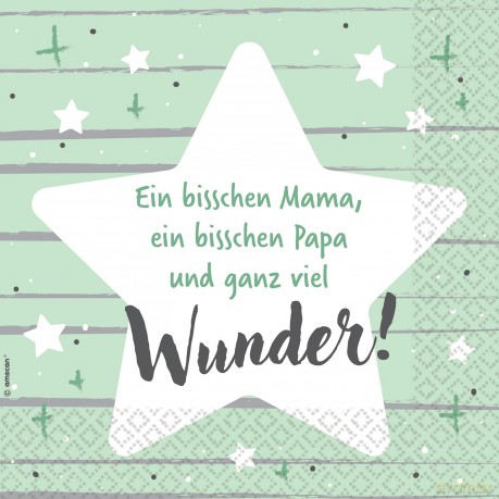 16 Napkins "Ein Bisschen Papa, Ein Bisschen Mam