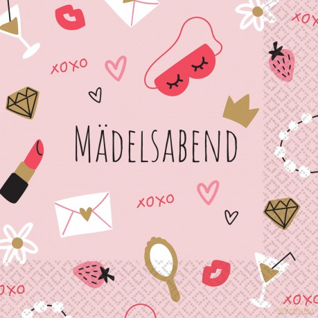 16 Napkins "Madelsabend" 33cm X 33cm
