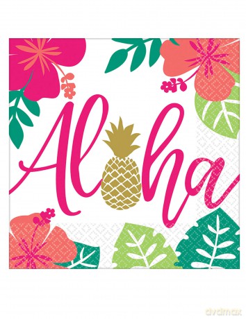 16 Napkins Aloha 33 X 33 Cm